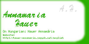 annamaria hauer business card