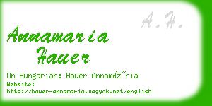 annamaria hauer business card